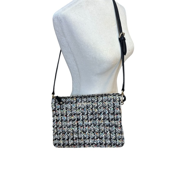 MZ Wallace Pippa Tweed Crossbody Bag with Monogram Design - Picture 3 of 7